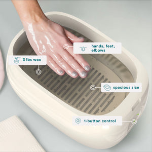 hands, feet, elbows, spacious size, 1-button control, 3 lbs wax