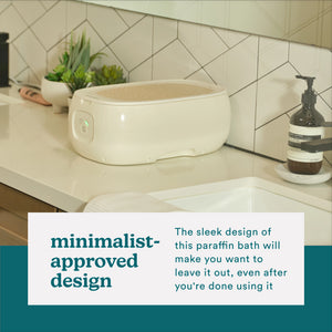 minimalist-approved design - The sleek design of this paraffin bath will make you want to leave it out, even after you're done using it