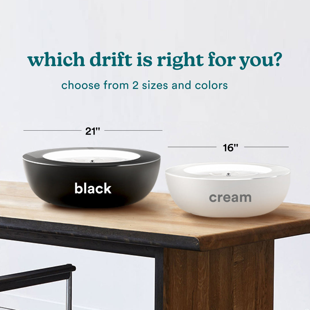 Cream | drift sandscape sand table comes in 2 sizes and 2 colors so you can customize your experience