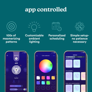 Black, Cream | drift sandscape sand table is app controlled, allowing full digital customization