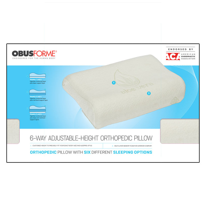 6-Way Adjustable-Height Orthopedic Pillow Queen
