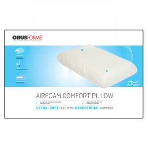 Airfoam Comfort Memory Foam Pillow - Package  - ObusForme