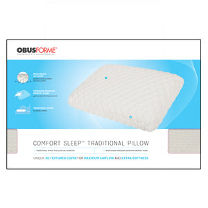 Comfort Sleep Traditional Pillow - Package -ObusForme