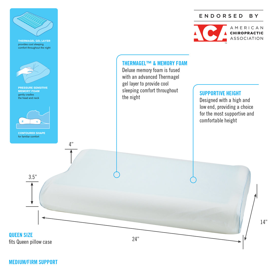 Contour Thermagel Memory Foam Pillow - Main - ObusForme