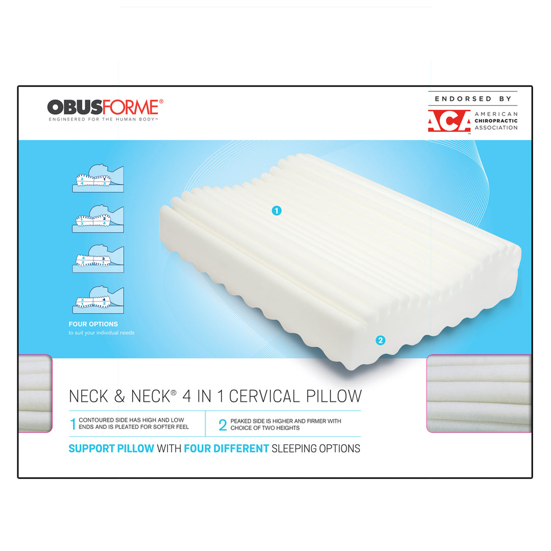 Neck & Neck 4 in 1 Cervical Pillow - Package  - ObusForme