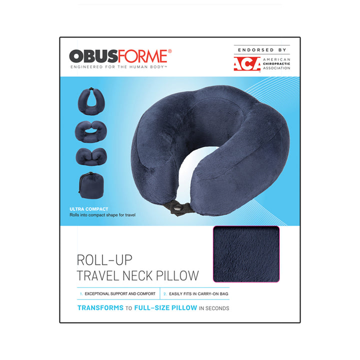Ultra Compact Roll-Up Travel Neck Pillow
