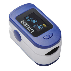 Top-down view of the Homedics Pulse Oximeter