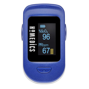 Top-down view of the Homedics Pulse Oximeter