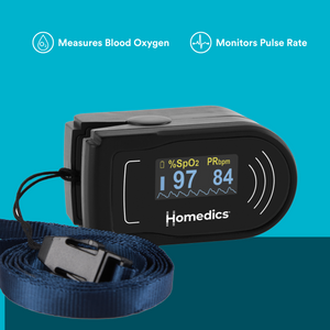 Homedics® 700 Series Pulse Oximeter measures blood oxygen and monitors pulse rate