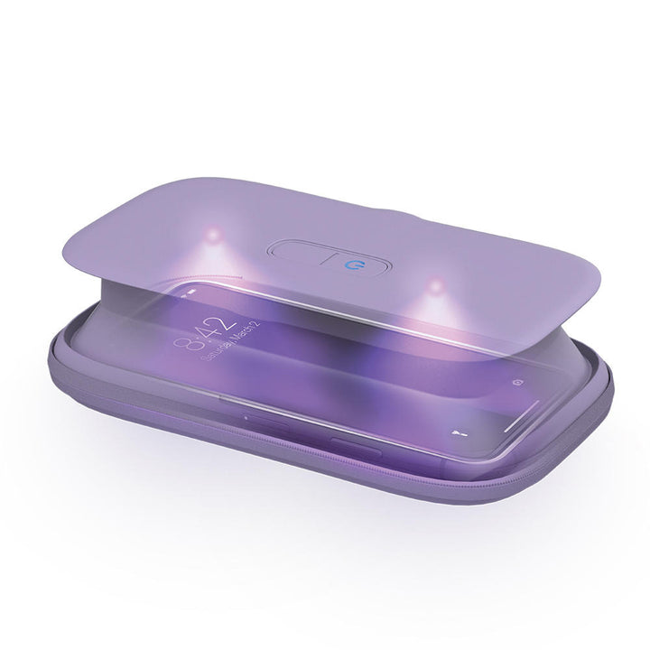 Purple | Top-down view of the purple Homedics UV CLEAN Portable Phone Sanitizer