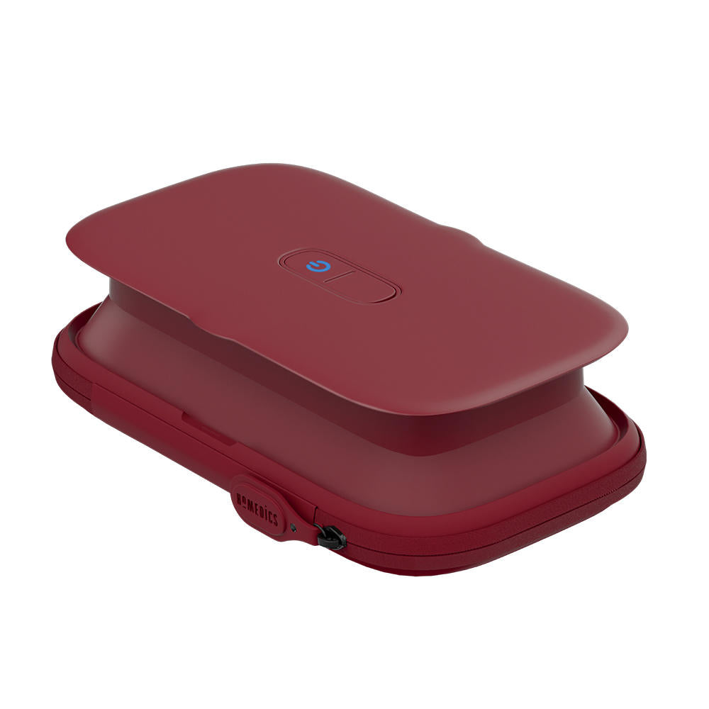 Red | Angled view of the Homedics UV CLEAN Portable Phone Sanitizer