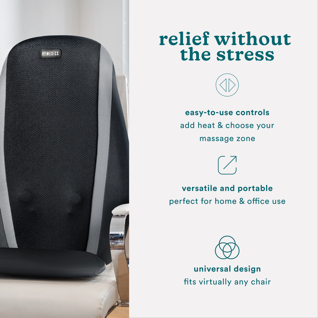 Shiatsu Massage Cushion with Heat - Homedics Shiatsu Massage Cushion with Heat - Homedics