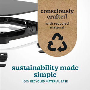 Black | sustainability made simple
100% RECYCLED MATERIAL BASE