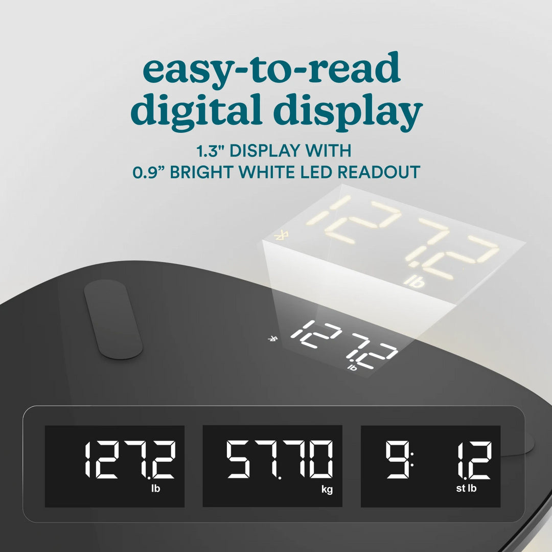 Black | easy-to-read digital display
1.3" DISPLAY WITH
0.9" BRIGHT WHITE LED READOUT