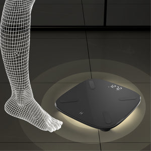 Black | ambient glow, ADVANCED MOTION SENSING ILLUMINATES FROM THE PERIMETER AS YOU APPROACH