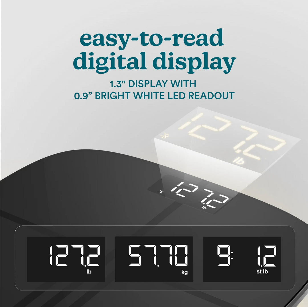 Black | easy-to-read digital display
1.3" DISPLAY WITH
0.9" BRIGHT WHITE LED READOUT