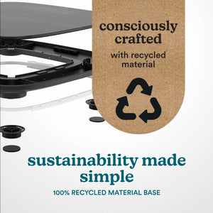Black | sustainability made simple
100% RECYCLED MATERIAL BASE