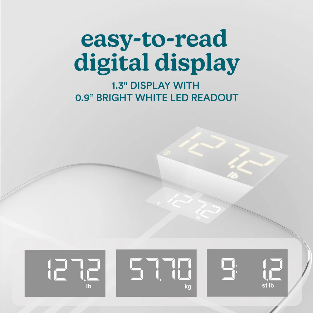 White | easy-to-read digital display
1.3" DISPLAY WITH
0.9" BRIGHT WHITE LED READOUT