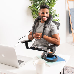 Shiatsu and Vibration Neck Massager with Heat In Use Desk