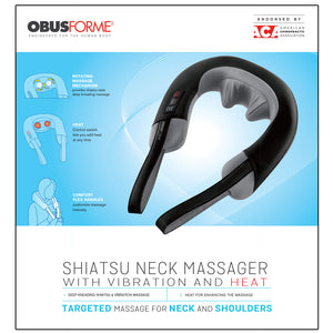 Shiatsu and Vibration Neck Massager with Heat Box