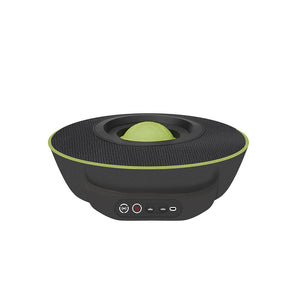 Smiling woman stretches across the Homedics High-Intensity Muscle Massager with Heat