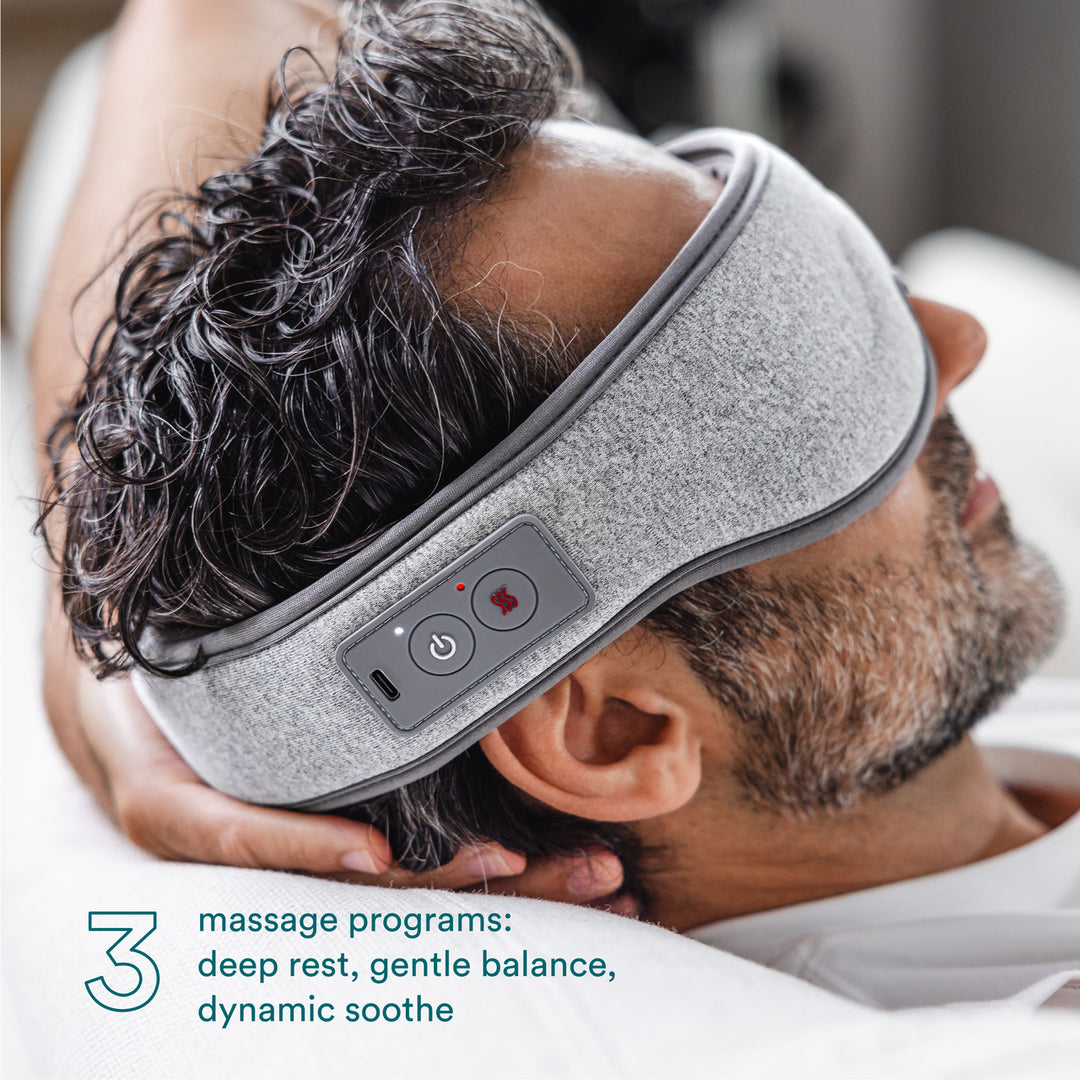 Image shows Homedics® Eye Massager with Heat gives deep rest, gentle balance, dynamic