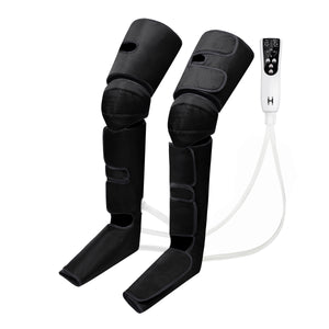 image shows Real Relief Full Leg Air Compression System to loosely secure wrap; select pressure style