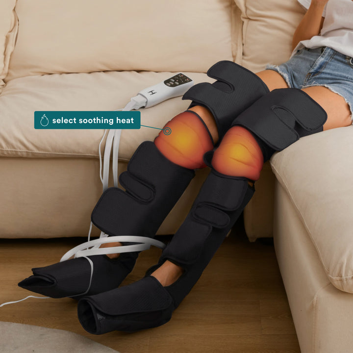 Real Relief Full Leg Air Compression System with select soothing heat