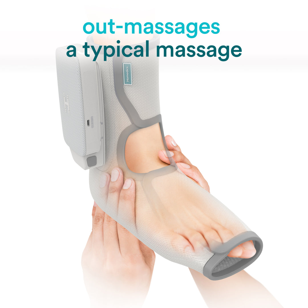 Modulair Compression Foot Wrap out-massages a typical massage
