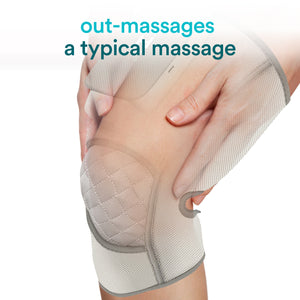 Close view image of Homedics® Modulair compression knee wrap featuring its out-massage type.