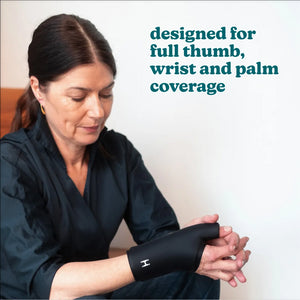 Homedics Hot and Cold Relief Gel Hand Sleeve is designed for full thumb, wrist and palm coverage