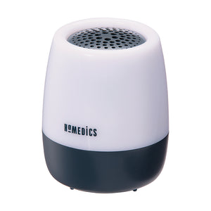 Close-up view of the USB power port on the Homedics SoundSpa Traveler White Noise Sound Machine