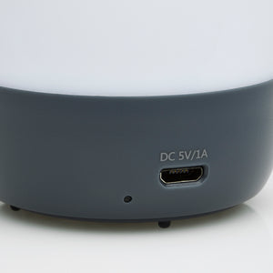 Close-up view of the USB power port on the Homedics SoundSpa Traveler White Noise Sound Machine