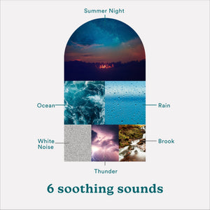 6 soothing sounds- Summer Night,Ocean,Rain,White Noise, Brook,Thunder