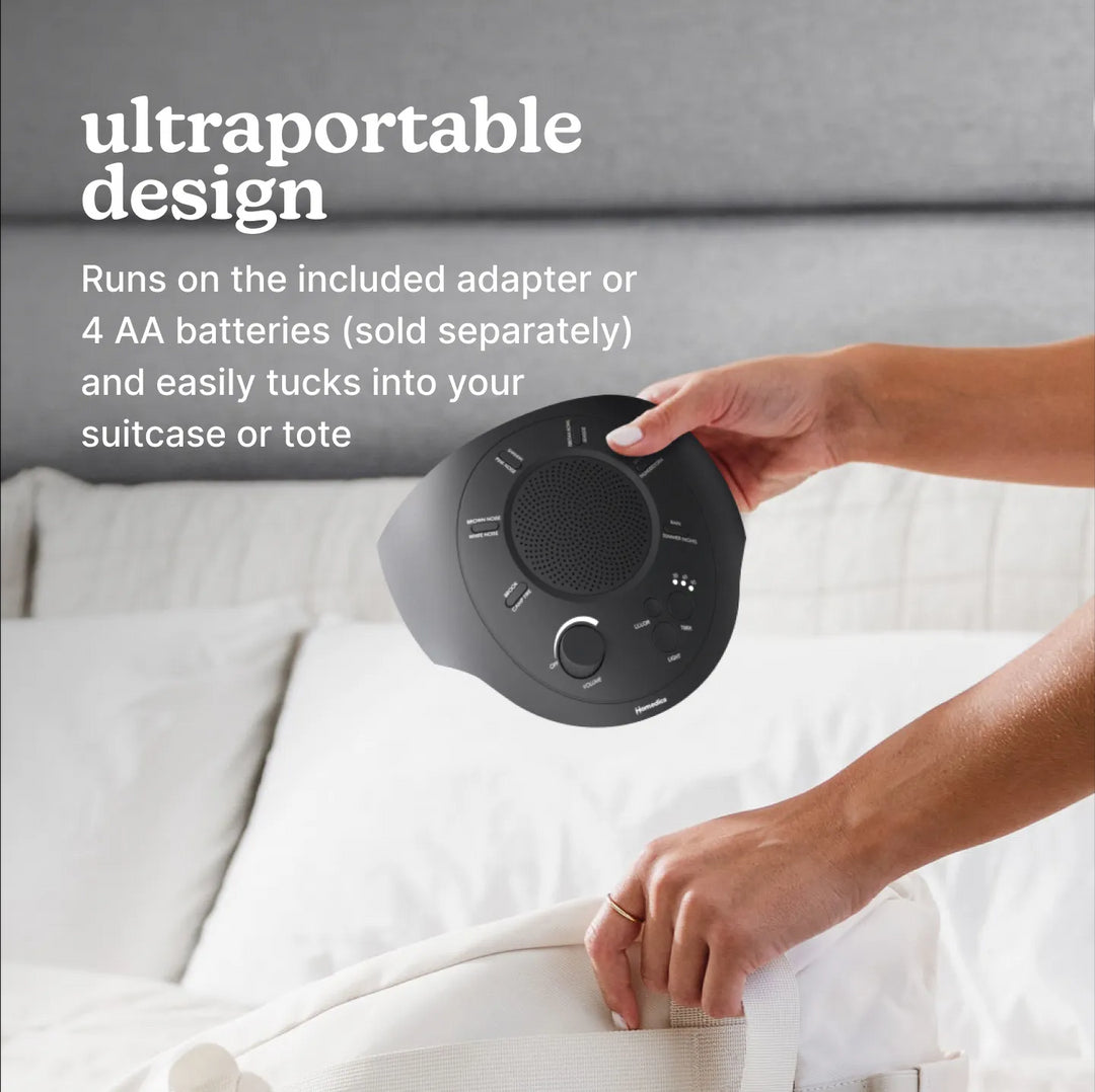 Night | Homedics Portable Sound Machine with Light has an ultra=portable design