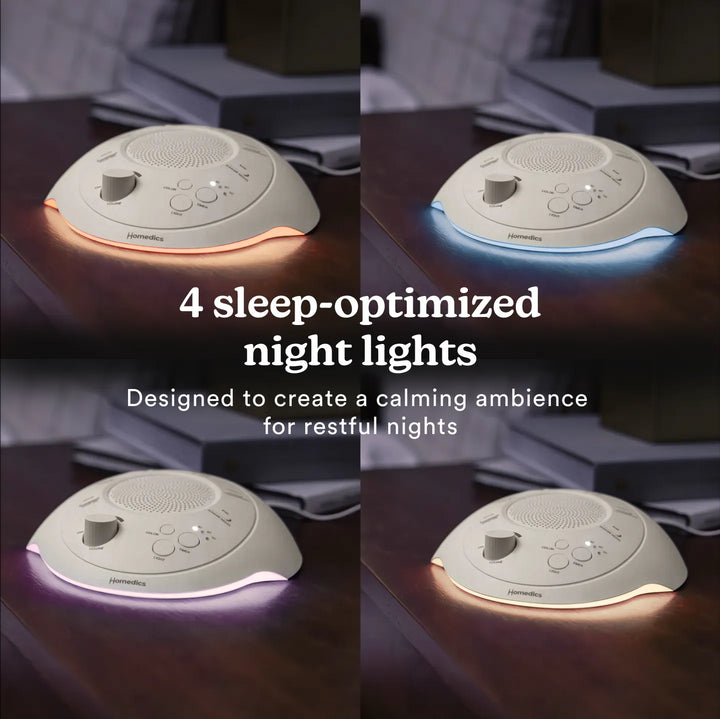 Dove | Homedics Portable Sound Machine with Light has 4 sleep-optimized night lights