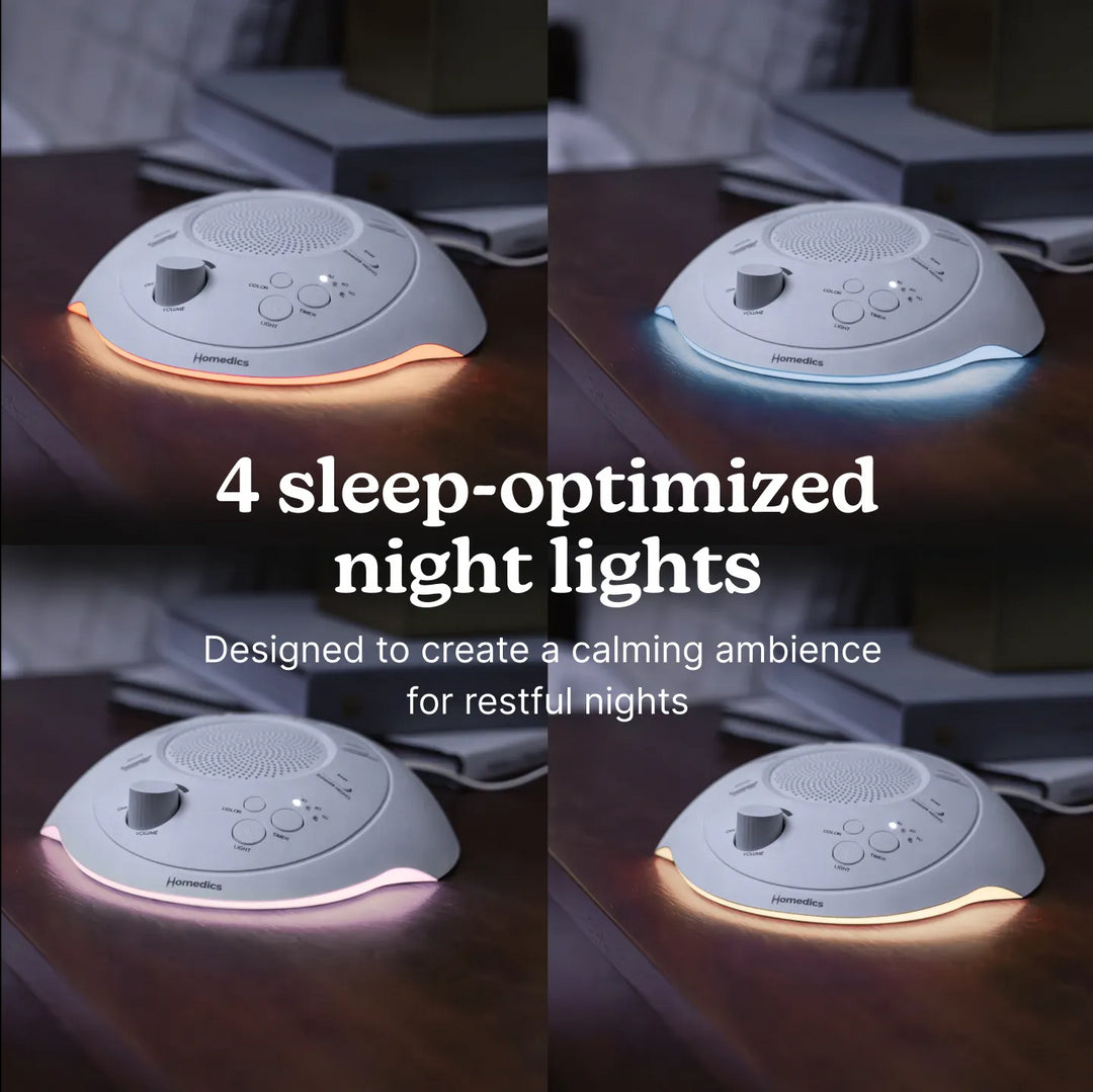 Cloud | Homedics Portable Sound Machine with Light has 4 sleep-optimized night lights