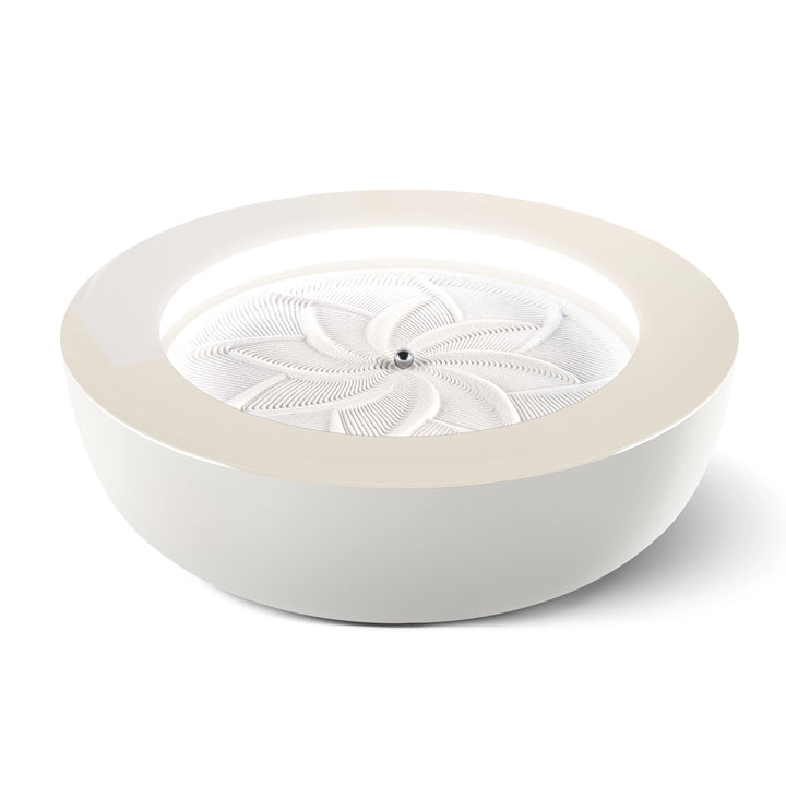 Cream | Angled view of the 21" Homedics drift sandscape sand table in black