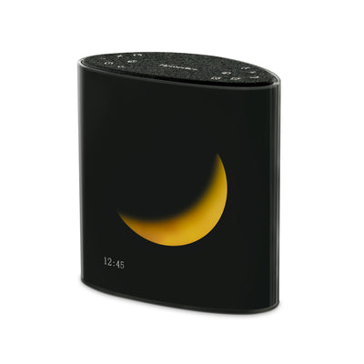 Close view of Sound Sleep Moon Dream Sound Machine & Clock.