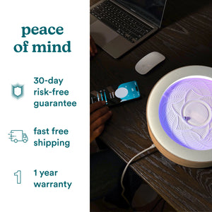 White/Ash | peace of mind, 30-day risk-free guarantee, fast free shipping, 1 year warranty