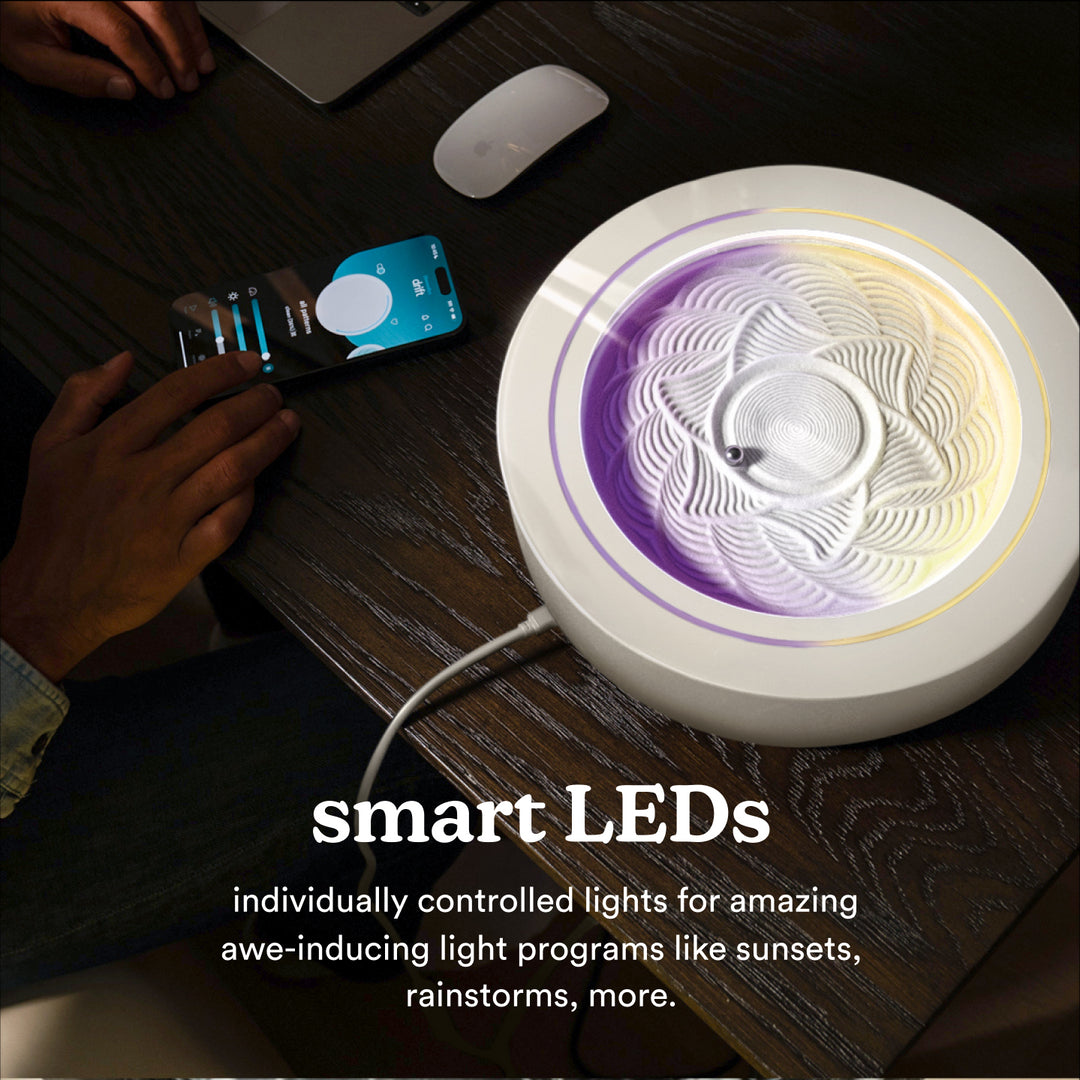 Cream | drift 11" is app controlled, WiFi enabled, customizable ambient lighting, and simple set-up