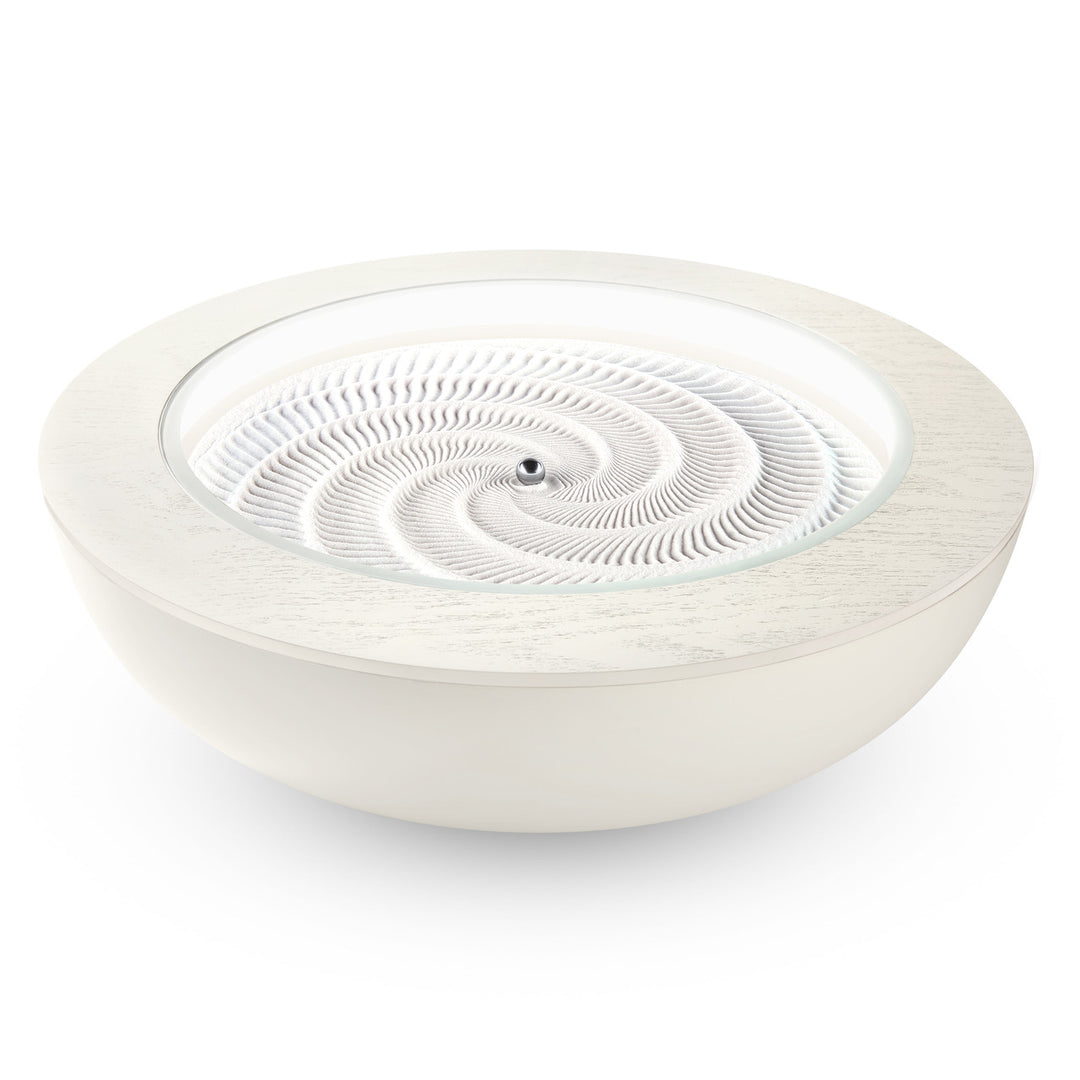 White Wash | drift 21" wood ring sitting on top of the drift 16"