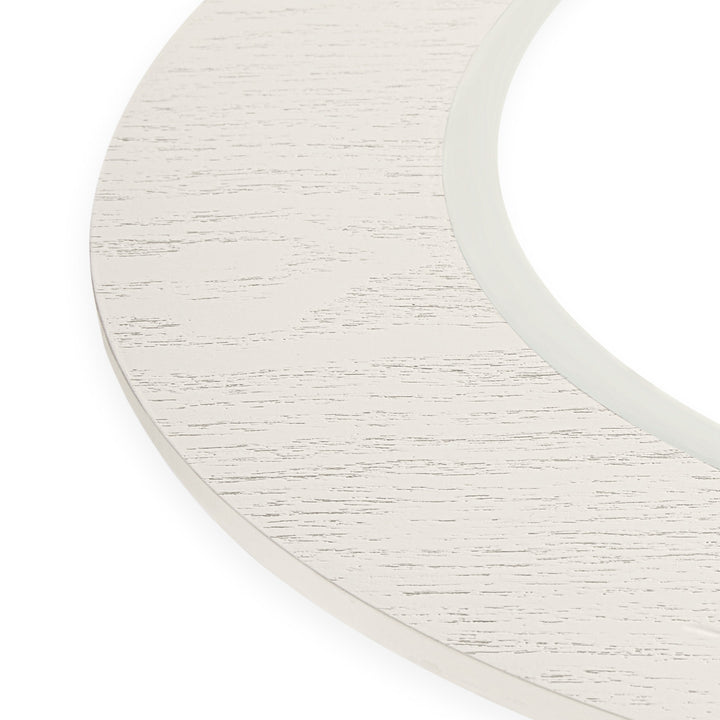 White Wash | closeup of the drift 21" wood ring shows the intricate wood detailing