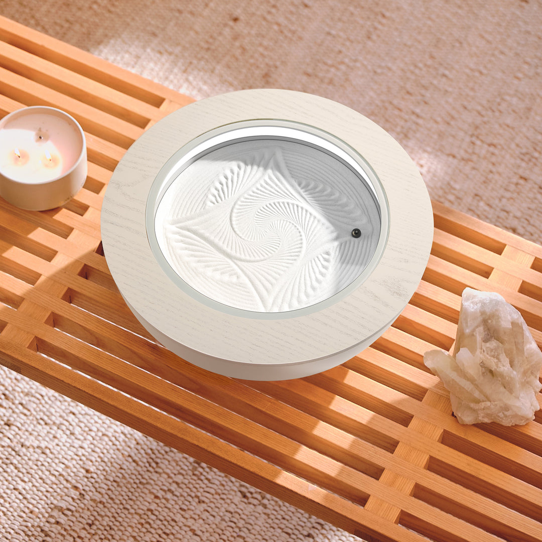 White Wash | drift 16" and drift 16" wood ring together elevate your room's decor