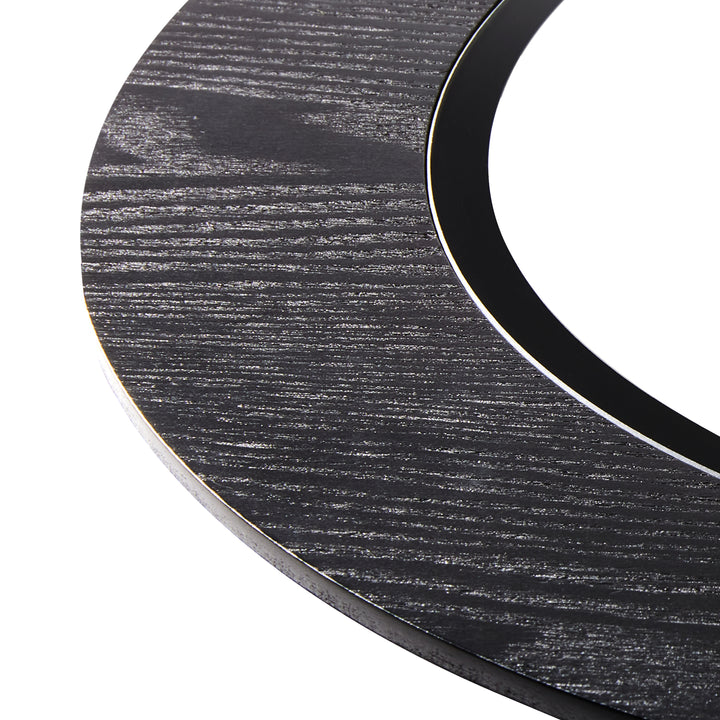 Walnut | closeup of the drift 16" wood ring shows the intricate wood detailing