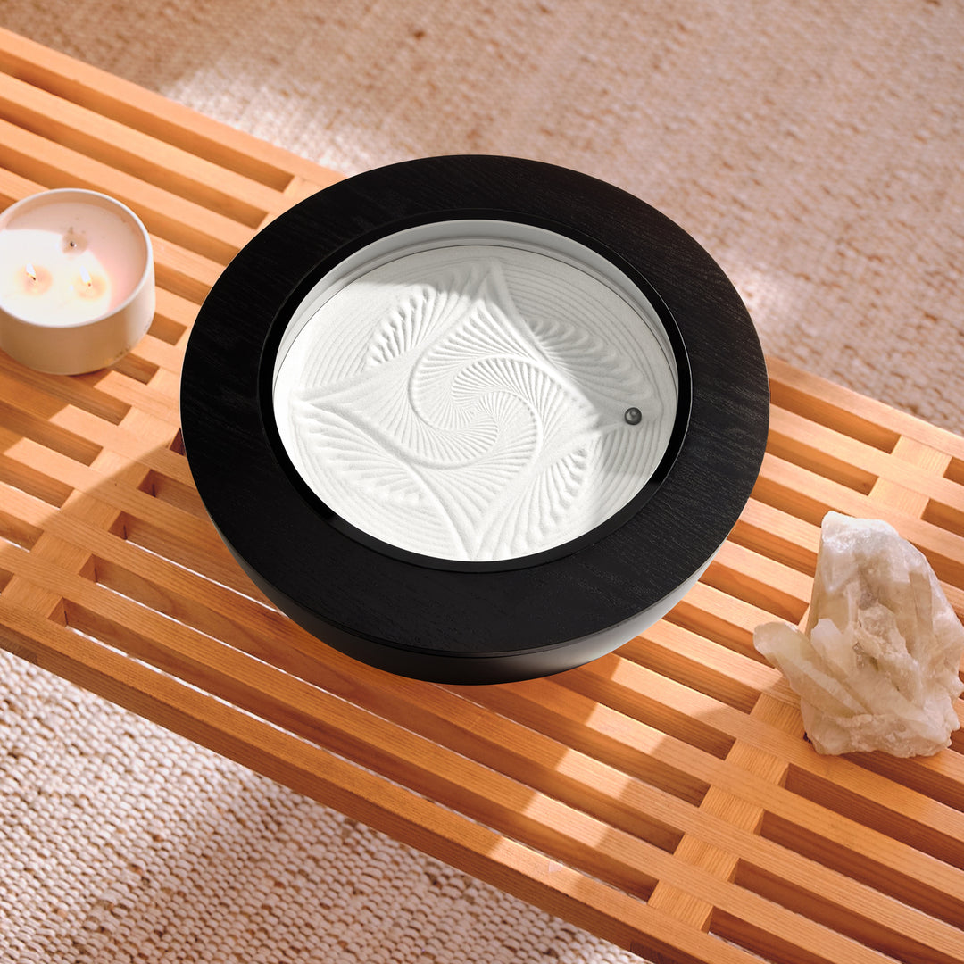 Walnut | drift 16" and drift 16" wood ring together elevate your room's decor