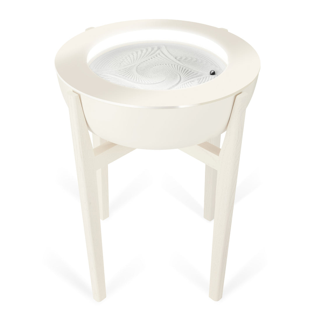 White Wash | drift 21" wood stand displaying the drift 21"