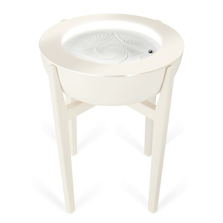 White Wash | drift 16" wood stand displaying the drift 16"