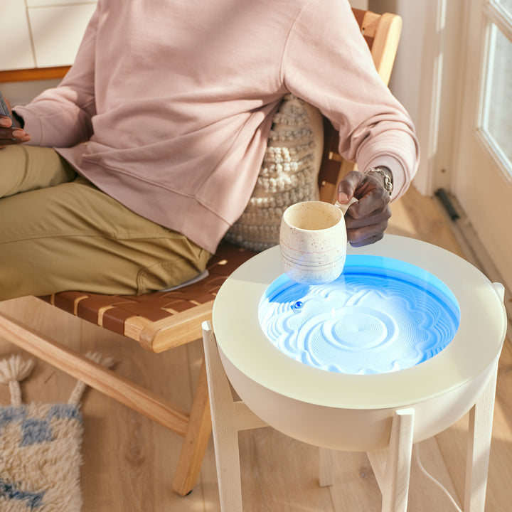 White Wash | drift 16" wood stand puts the drift sand table at the perfect height to make it more than just a sand table