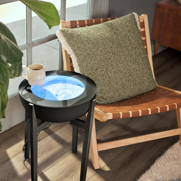 Walnut | drift 16" wood stand fits well in any space